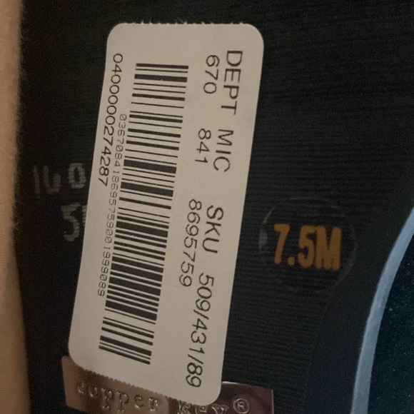 Black suede knee high boots, low heel, Copper Key, size 7.5-8 - Picture 10 of 10